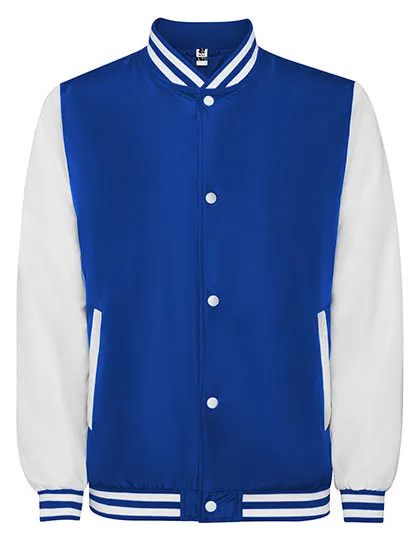 Baseball Jacket Roly California Varsity CQ6440 in Baseball Jacket Roly California Varsity CQ6440 - Royal Blue05-White01