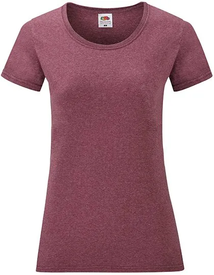 Dames T-shirts fruit of the loom value weight 61-372-0 in Dames T-shirts fruit of the loom value weight 61-372-0 - Heather Burgundy