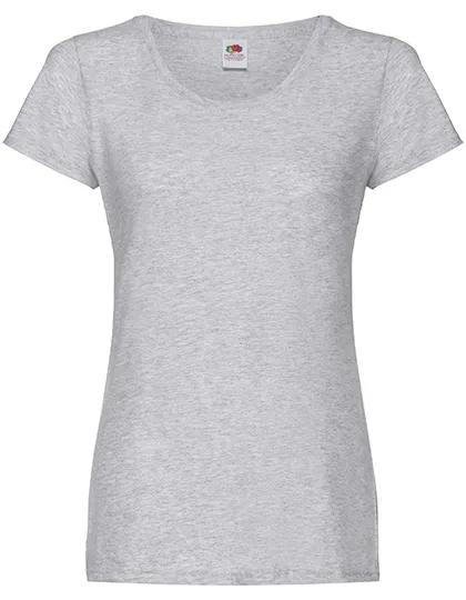 Goedkope Dames T-shirt Fruit of the Loom Lady fit 61-420-0 in Goedkope Dames T-shirt Fruit of the Loom Lady fit 61-420-0 - Heather Grey