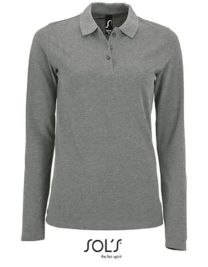 Dames Polo Lange Mouw Sol's 02083 productfoto