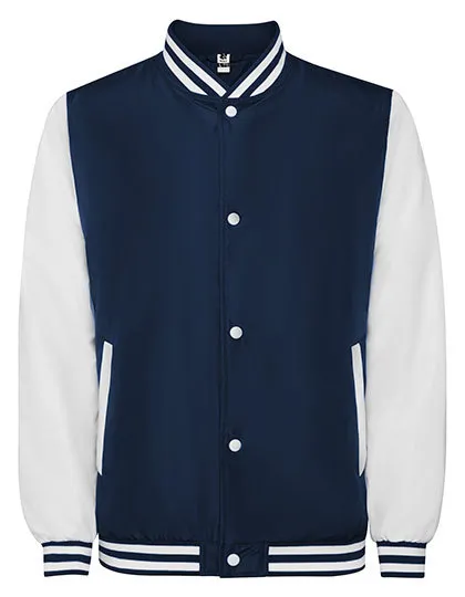 Baseball Jacket Roly California Varsity CQ6440 in Baseball Jacket Roly California Varsity CQ6440 - Navy55-White01