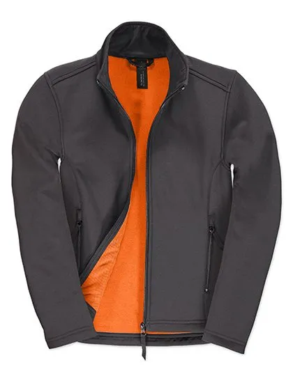 Dames Softshell Jas B&C ID.701 JWI63 in Dames Softshell Jas B&C ID.701 JWI63 Dark Grey-Neon Orange