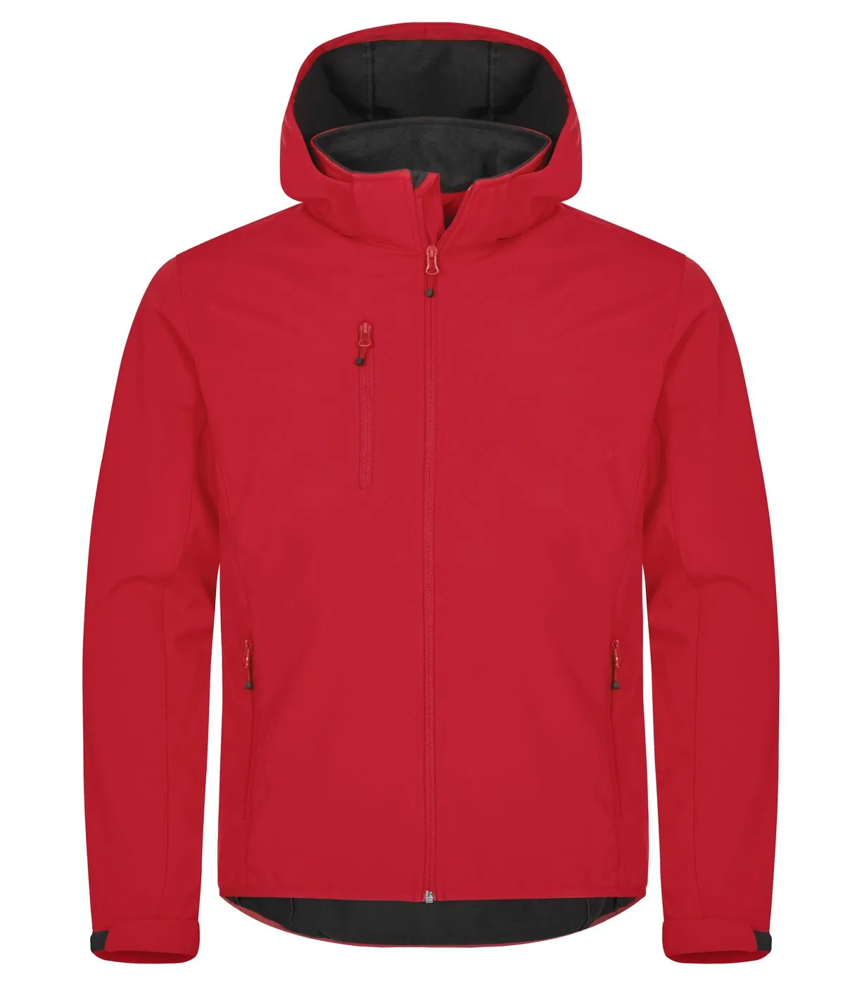 Heren Hoodie Softshell Jas Clique Classic 0200912 in Heren Hoodie Softshell Jas Clique Classic 0200912 Rood