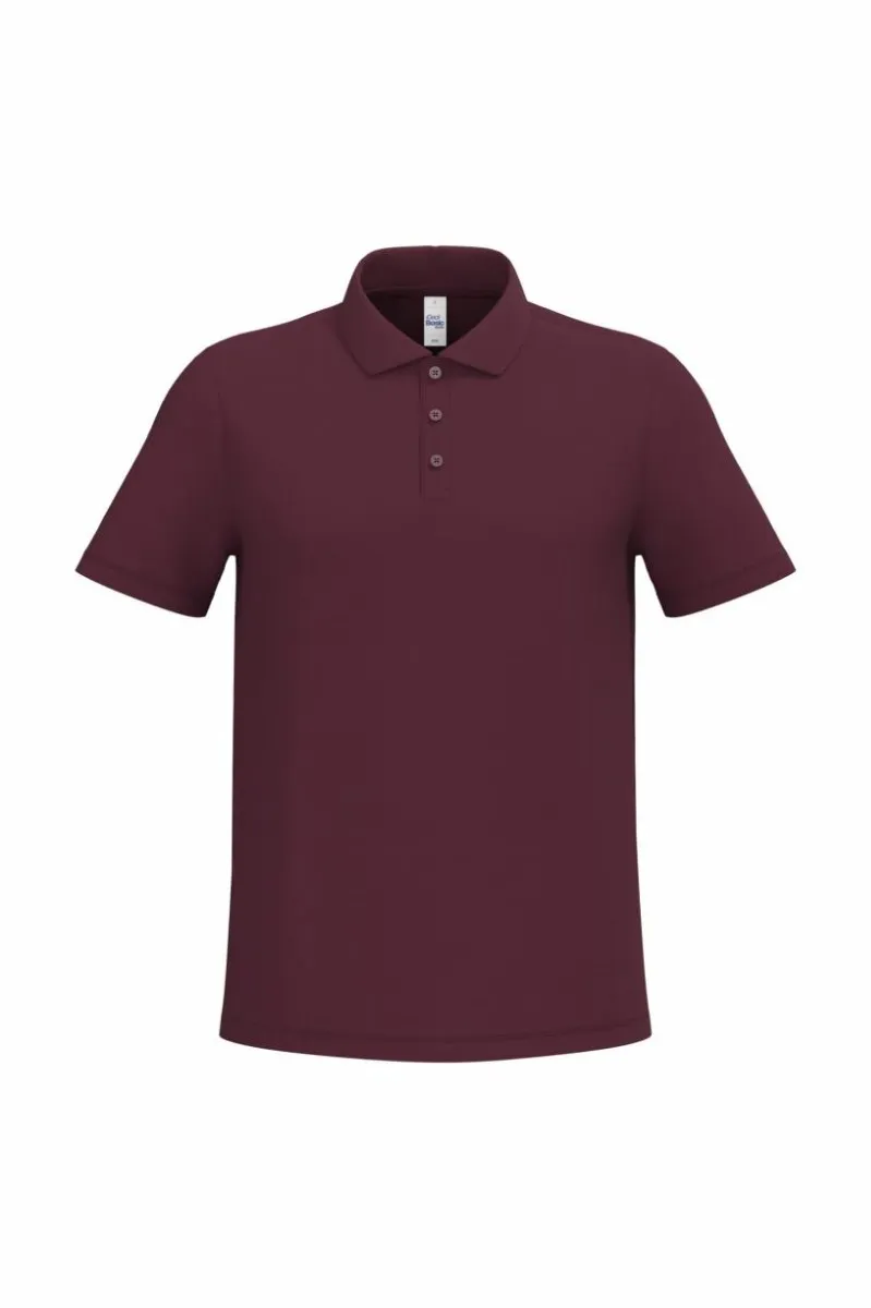 Goedkope Heren Polo iDeal Basic Brand in Burgundy