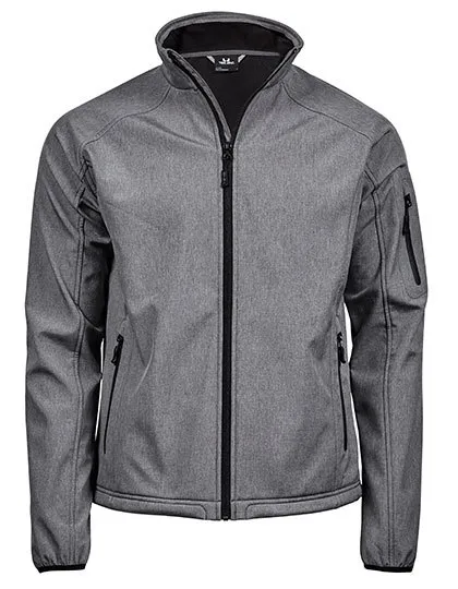 Heren Softshell Jas Tee Jays Lightweight 9510 in Heren Softshell Jas Tee Jays Lightweight 9510 Grey Melange