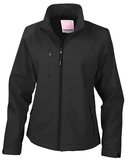 Dames Softshell Jas Result R128F in Dames Softshell Jas Result R128F zwart