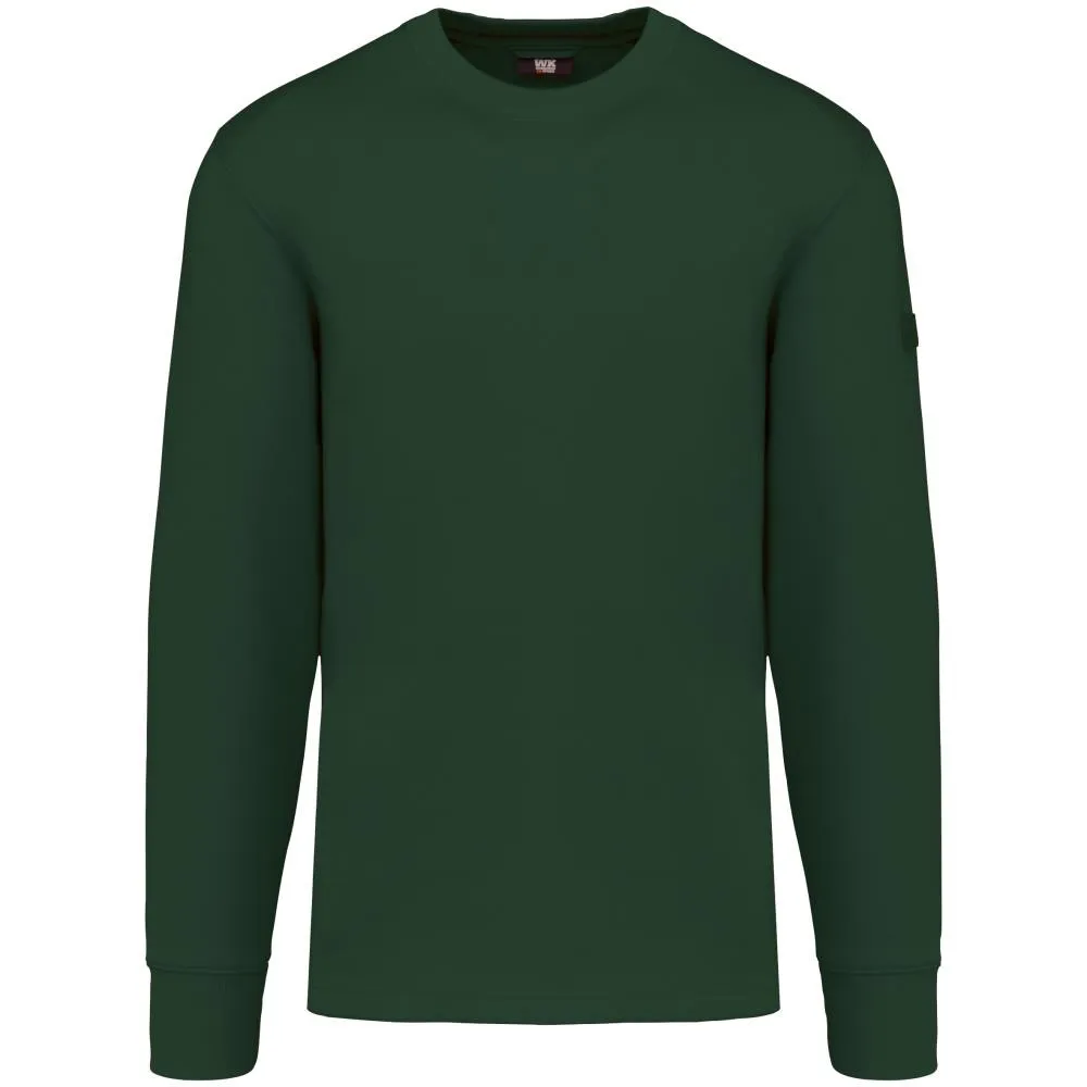 Werktrui WK Sweater met ingezette mouwen in Forest Green