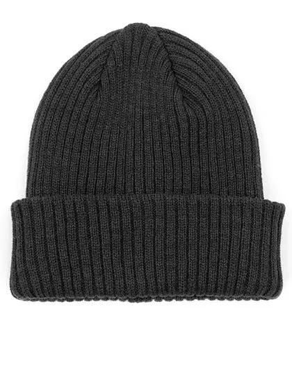 Beanie Muts Brain Waves Rib 801953 in Beanie Muts Brain Waves Rib 801953 Dark Grey melange