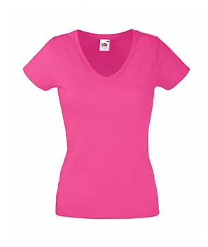 Dames T-shirts V hals Fruit of the loom 61-398-0 productfoto
