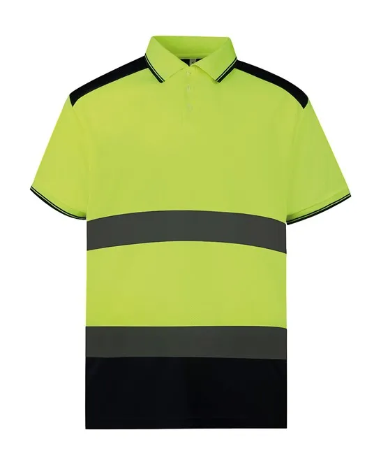 Heren Polo Yoko Fluo 2-tone HVJ220 productfoto