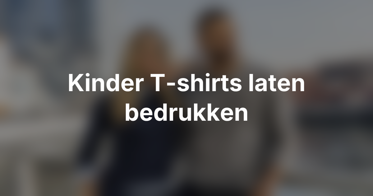 Kinder T-shirts laten bedrukken voor school, sportclub of evenement