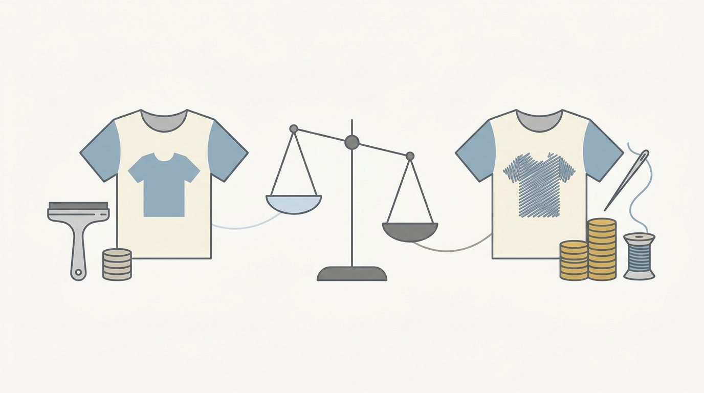 Is kleding bedrukken of borduren goedkoper?