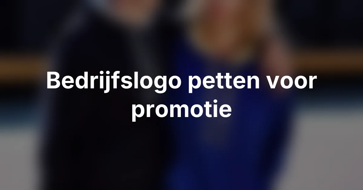 Petten met bedrijfslogo inzetten tijdens evenementen en promoties