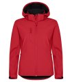 Dames hoodie Softshell Jas Clique Classic 0200917 Rood