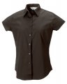 Dames blouse korte mouw Russell R-947F-0 chocolate