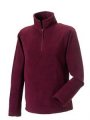 Fleece Sweater Adult's Quarter zip Russel 8740M burgundy