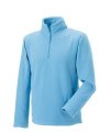 Fleece Sweater Adult's Quarter zip Russel 8740M sky blue