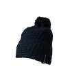 Muts Unicoloured Crocheted with Pompon MB7939 black
