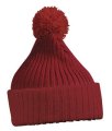 Muts Knitted with Pompon MB7540 burgundy