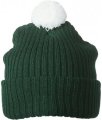 Muts Knitted with Pompon MB7540 dark-green/white