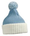 Muts Knitted with Pompon MB7540 light-blue/off-white