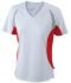 Loop shirt JN390 Ladie's Running T wit-rood