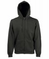 Hooded sweaters Fruit of the loom Full zip charcoal