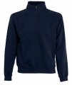 Sweater Zip Neck Fruit of the Loom 62-032-0 deep navy