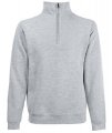 Sweater Zip Neck Fruit of the Loom 62-032-0 heather grey