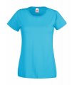 Goedkope Dames T-shirts fruit of the loom value weight 61-372-0 azure blue