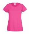 Goedkope Dames T-shirts fruit of the loom value weight 61-372-0 fuchsia
