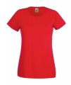 Goedkope Dames T-shirts fruit of the loom value weight 61-372-0 rood