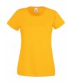 Goedkope Dames T-shirts fruit of the loom value weight 61-372-0 sunflower yellow