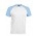 T-shirts Baseball Kariban K330 WHITE-SKYBLUE