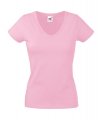 Dames T-shirts V hals Fruit of the loom 61-398-0 light pink
