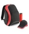 Rugzak Teamwear Backpack Bagbase BG571 zwart-classic red-white