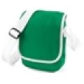 Tassen, Schoudertas Mini Reporter Bag Bagbase BG018 zuiver groen-wit